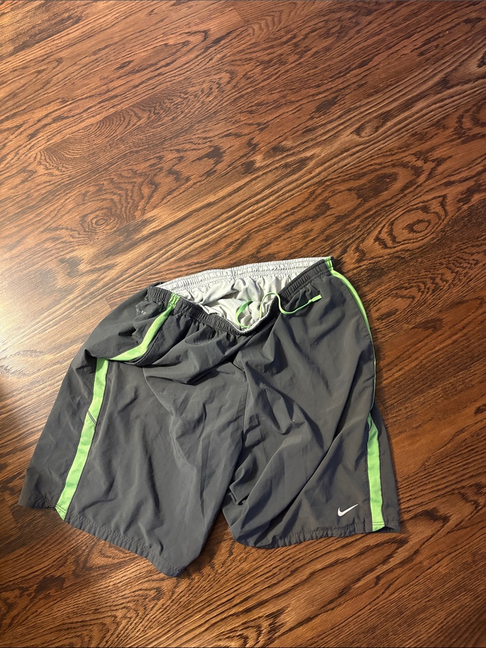Nike Charcoal Shorts with Lime Green Accents